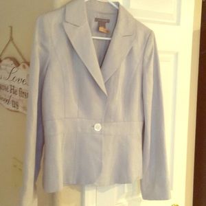 Ann Taylor light gray Linen/Silk Blazer